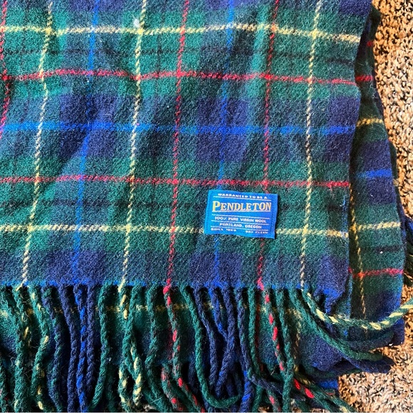 Pendleton Bedding Pendleton Green Plaid Wool Throw Blanket Poshmark